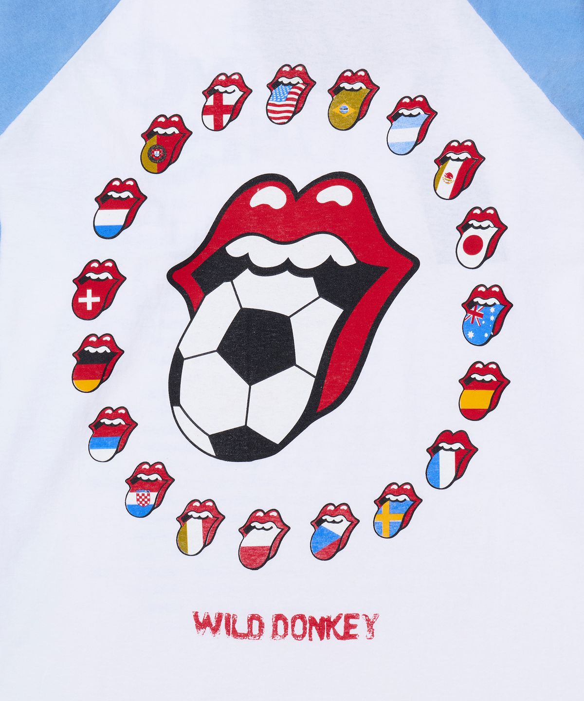 와일드 동키(WILD DONKEY) 와일드 동키 X 롤링스톤 긴소매 티셔츠 - 블루 / WDFW26TL03700