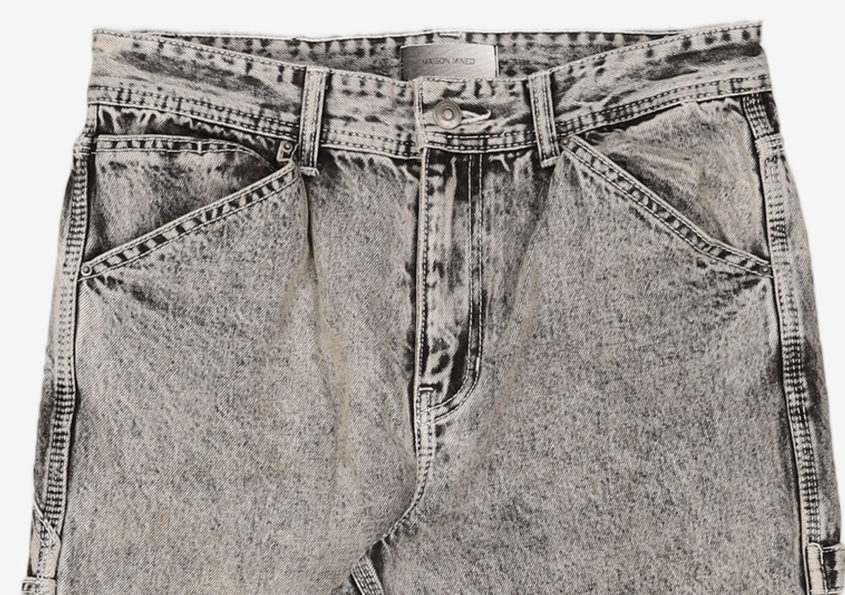 메종미네드(MAISON MINED) WHITE SPREAD CARPENTER DENIM-WHITE 48