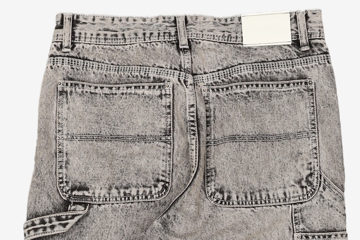 메종미네드(MAISON MINED) WHITE SPREAD CARPENTER DENIM-WHITE 48