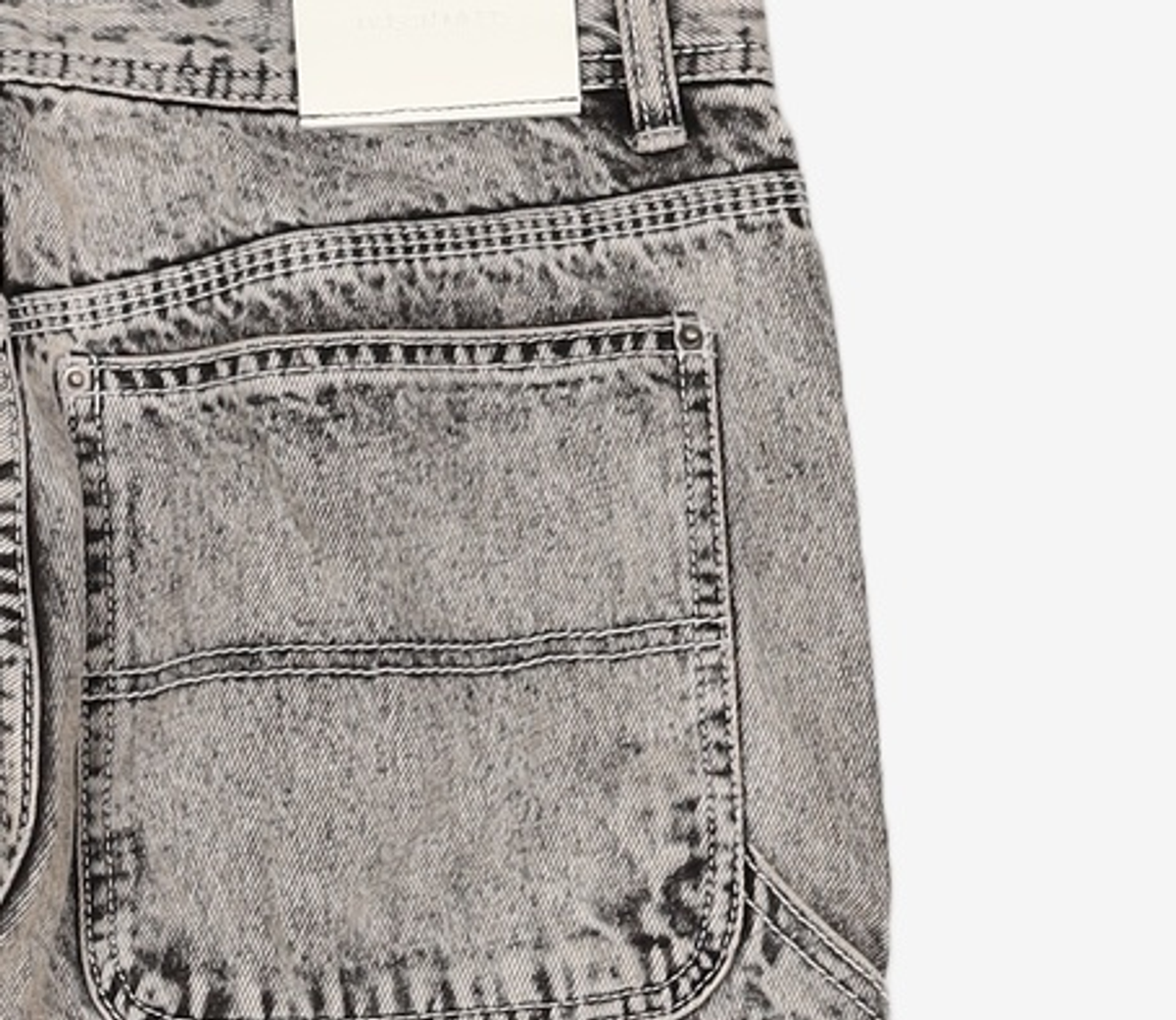 메종미네드(MAISON MINED) WHITE SPREAD CARPENTER DENIM-WHITE 48