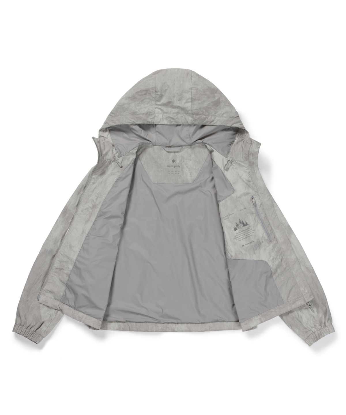 스노우피크 어패럴(SNOWPEAK APPAREL) 프린트 여성 바람막이 (S26FWTWB35) Ash Gray