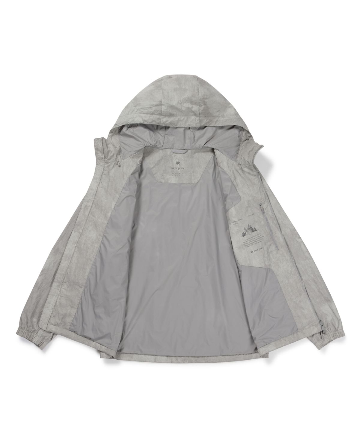 스노우피크 어패럴(SNOWPEAK APPAREL) 프린트 바람막이 (S26FMTWB34) Ash Gray