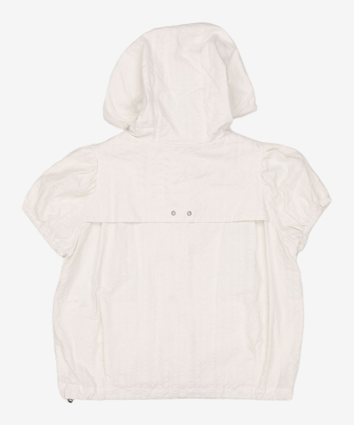 오헤시오(OHESHIO) HOODED FRILL HALF WINDBREAKER, WHITE XS