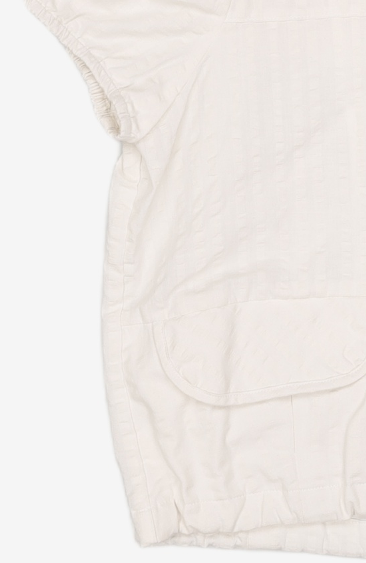 오헤시오(OHESHIO) HOODED FRILL HALF WINDBREAKER, WHITE XS