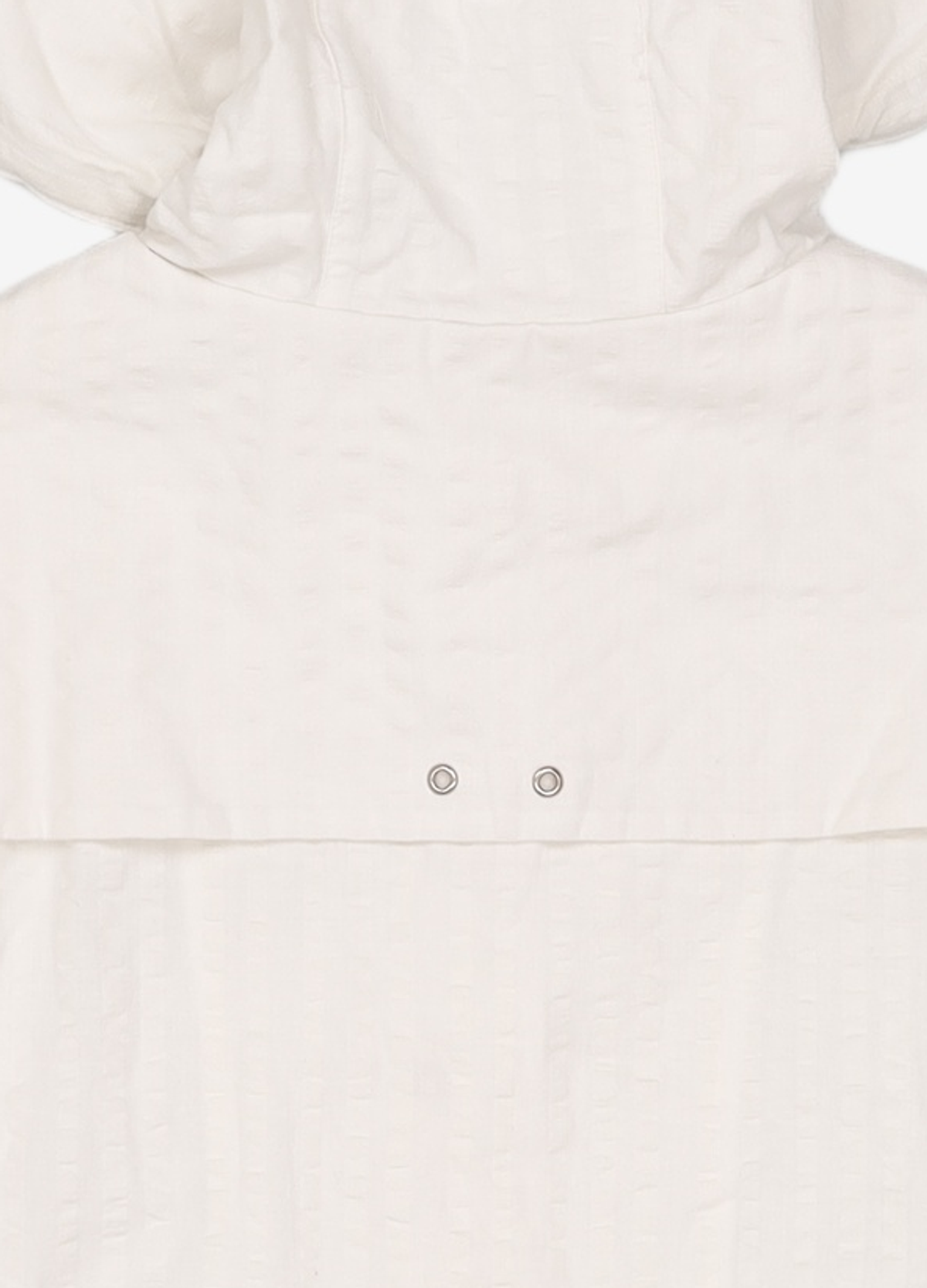 오헤시오(OHESHIO) HOODED FRILL HALF WINDBREAKER, WHITE XS