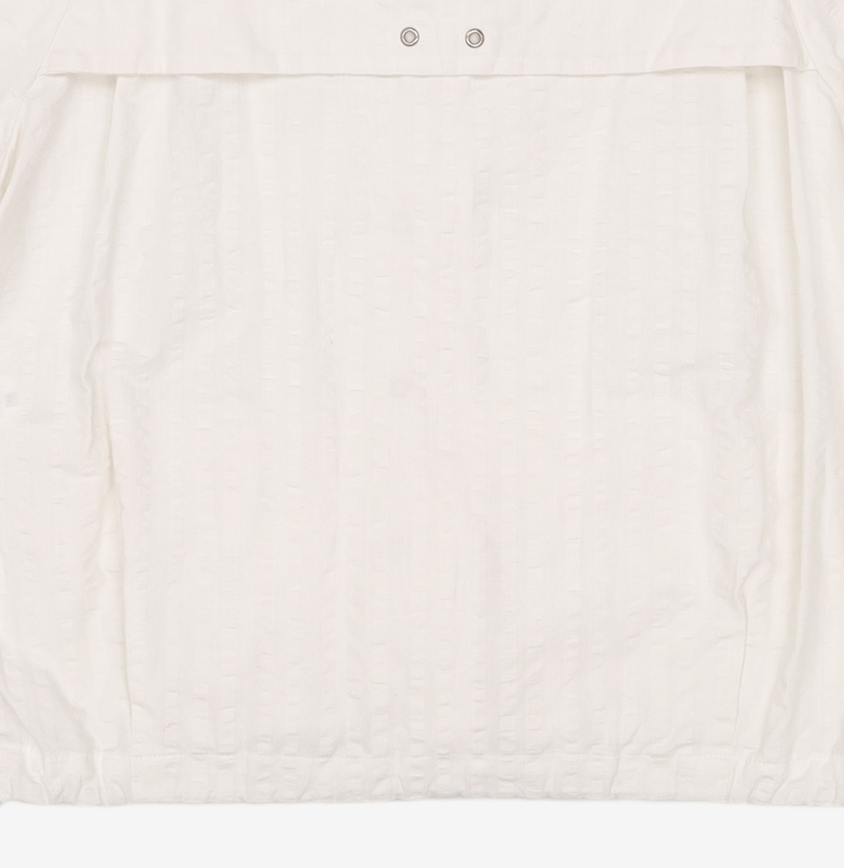 오헤시오(OHESHIO) HOODED FRILL HALF WINDBREAKER, WHITE XS