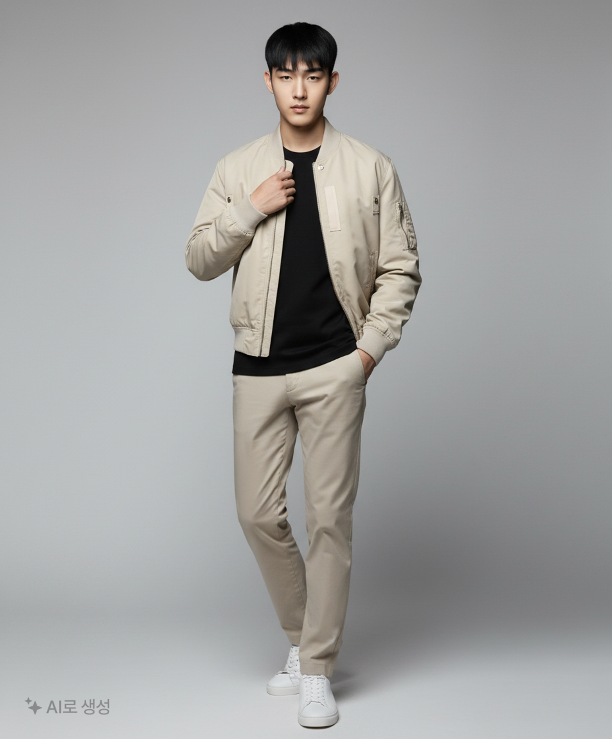 이로(IRO) 나일론 오버핏 MA-1 점퍼_IQUAA23705IVX L