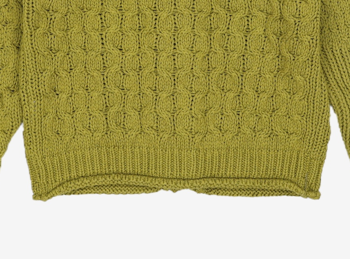 다이애그널(DIAGONAL) CABLE OVER CARDIGAN (olive) XL
