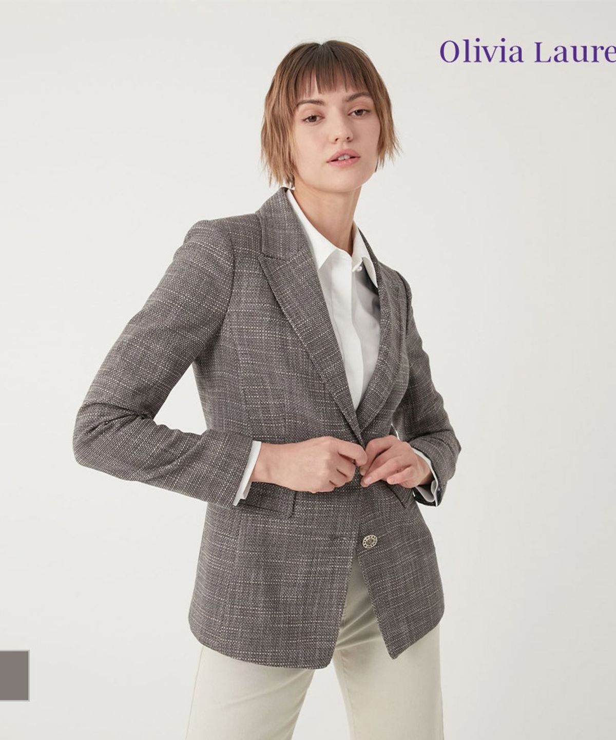 올리비아로렌(OLIVIALAUREN) 싱글 투버튼 자켓_VOCFU3F8311