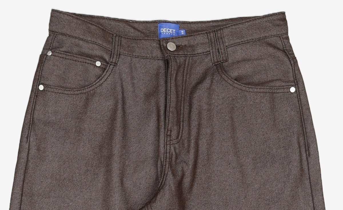 데케트(DECET) Mid Rise Wide Jeans DCPT027BlackCenter 32