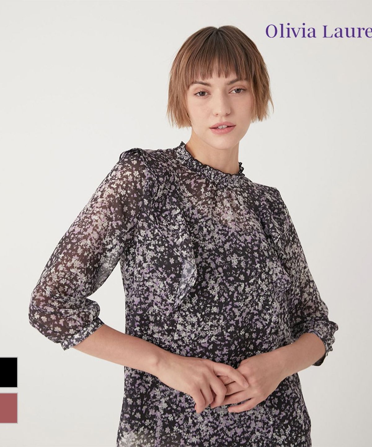 올리비아로렌(OLIVIALAUREN) 플라워 프린트 블라우스_VOCNL3F7221