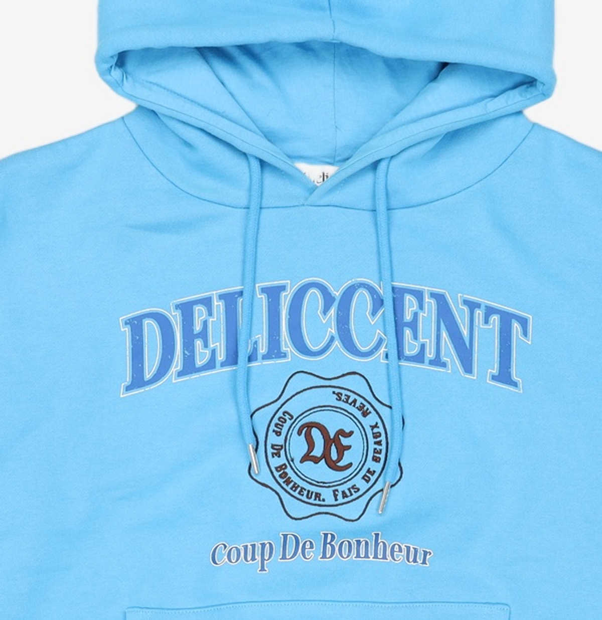 델리센트(DELICCENT) 기모 루즈핏 후드티 [BLUE] FREE