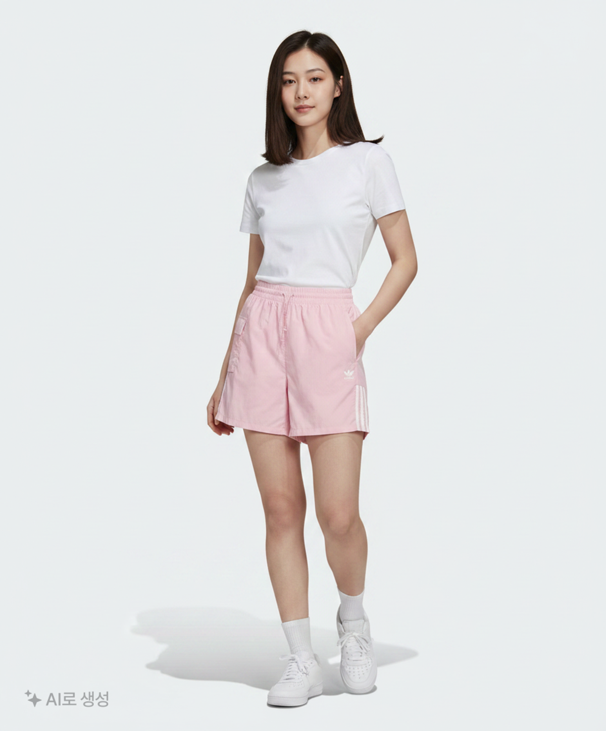 아디다스(ADIDAS) 3S 카고 숏 팬츠 - 핑크 / JH1076 L