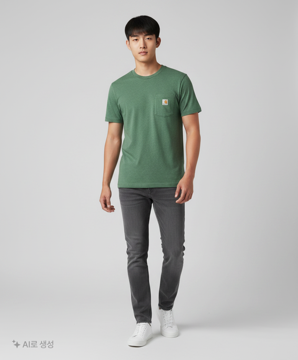 칼하트(CARHARTT) 포켓 반팔티 노스우드 헤더 /반팔/ K87-G55 S