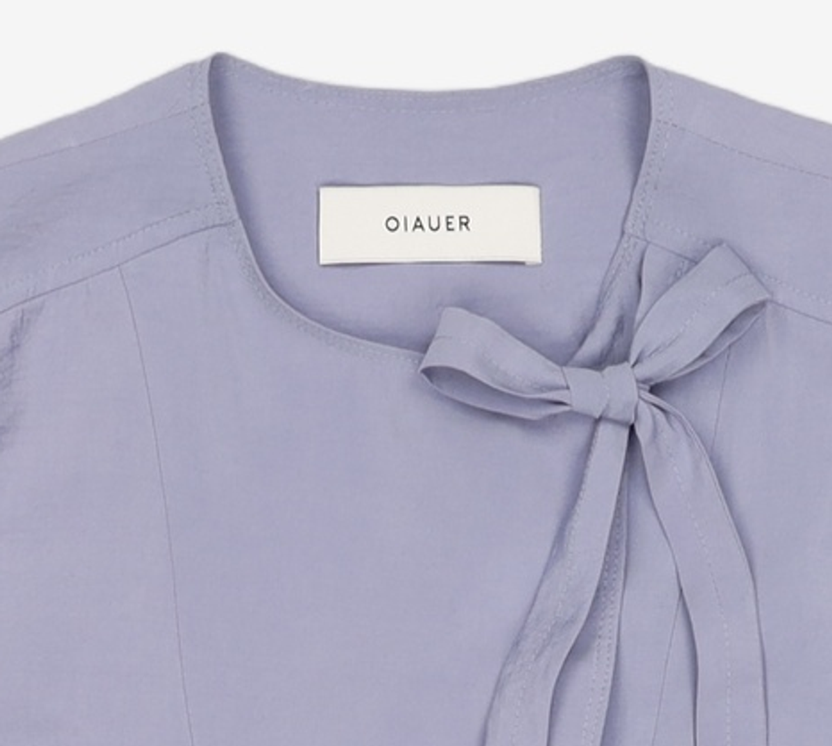 오이아우어(OIAUER) Tie Detail Blouse in Blue S