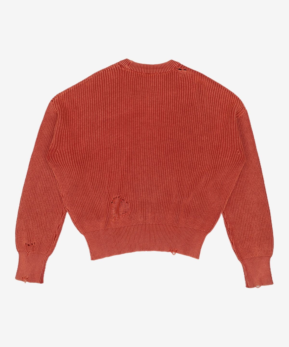 메종미네드(MAISON MINED) DAMAGE COLOUR DYE KNIT RED M
