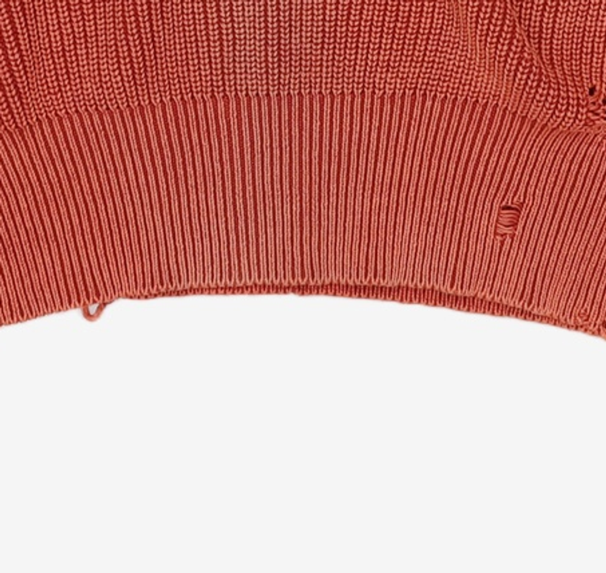 메종미네드(MAISON MINED) DAMAGE COLOUR DYE KNIT RED M
