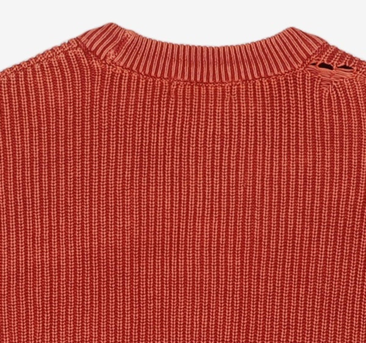 메종미네드(MAISON MINED) DAMAGE COLOUR DYE KNIT RED M