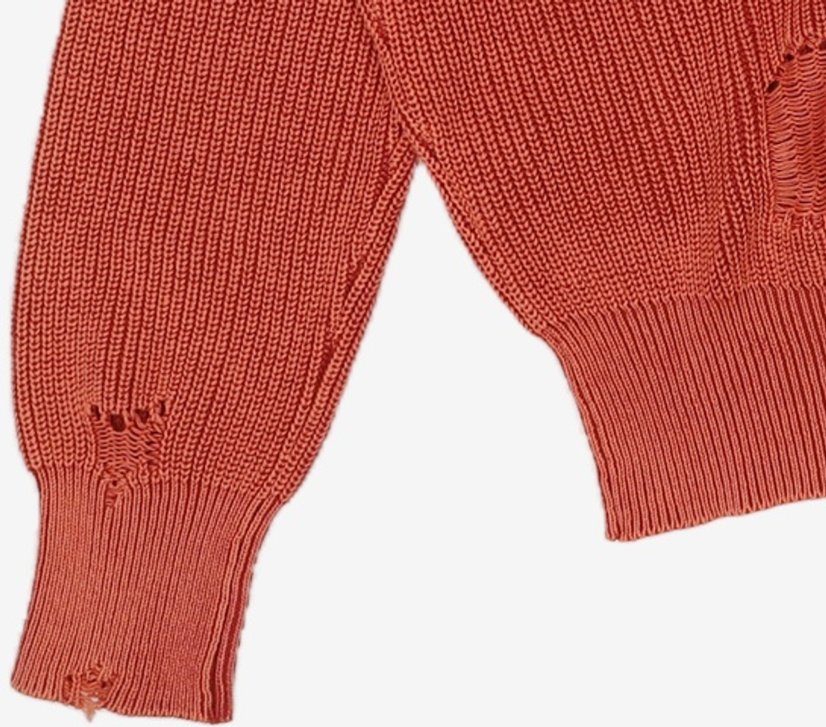 메종미네드(MAISON MINED) DAMAGE COLOUR DYE KNIT RED M