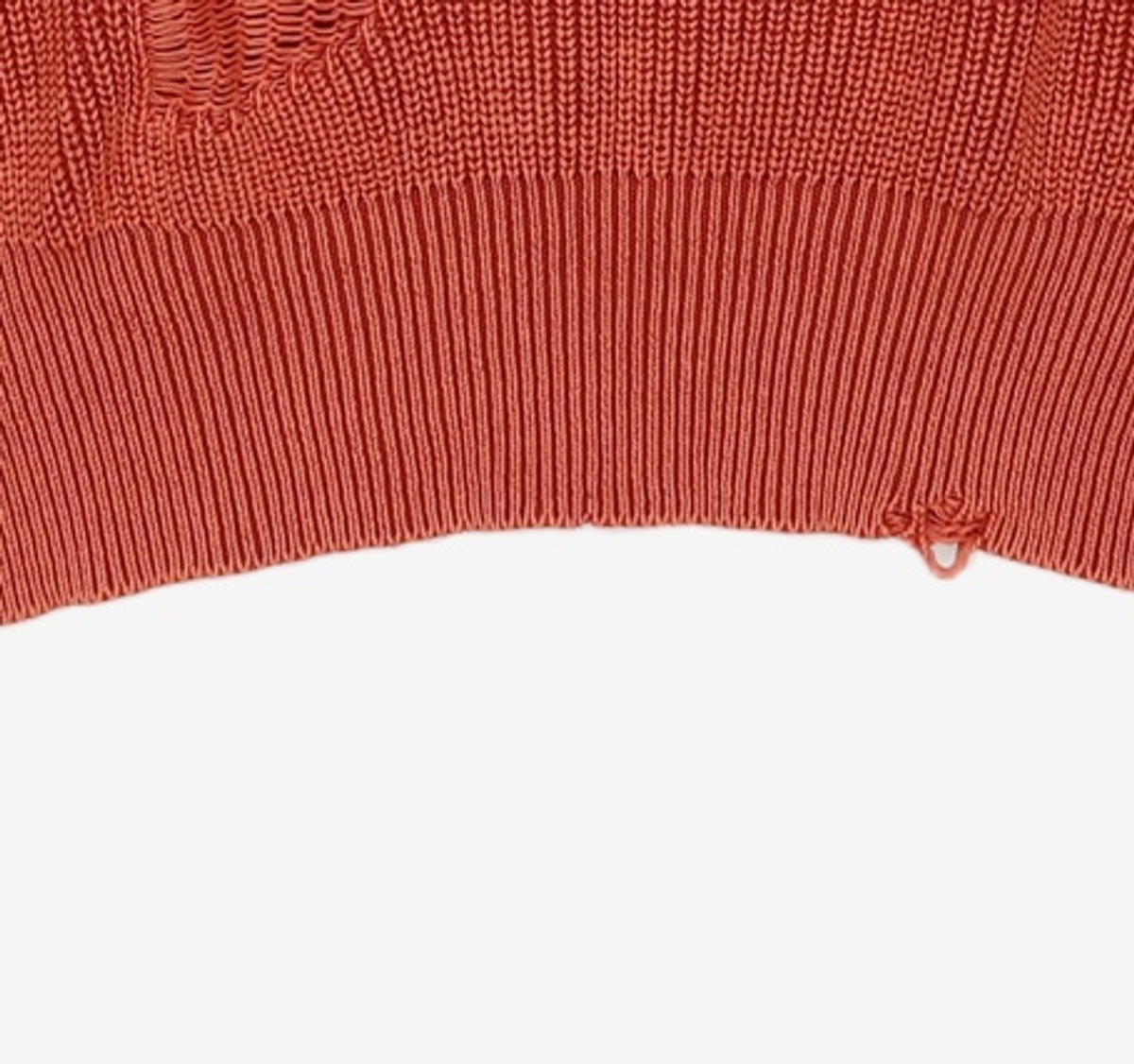 메종미네드(MAISON MINED) DAMAGE COLOUR DYE KNIT RED M
