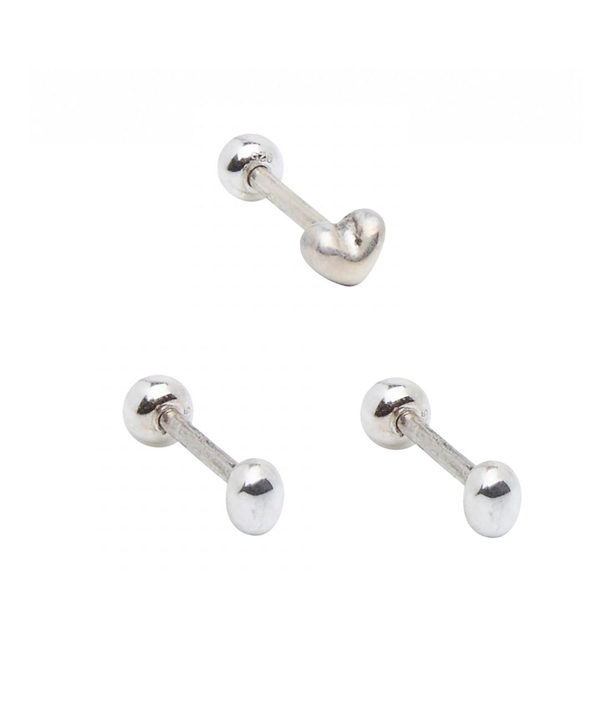 라피씬(LA PISCINE) Small Heart and Rice (925 Silver) [3 SET]