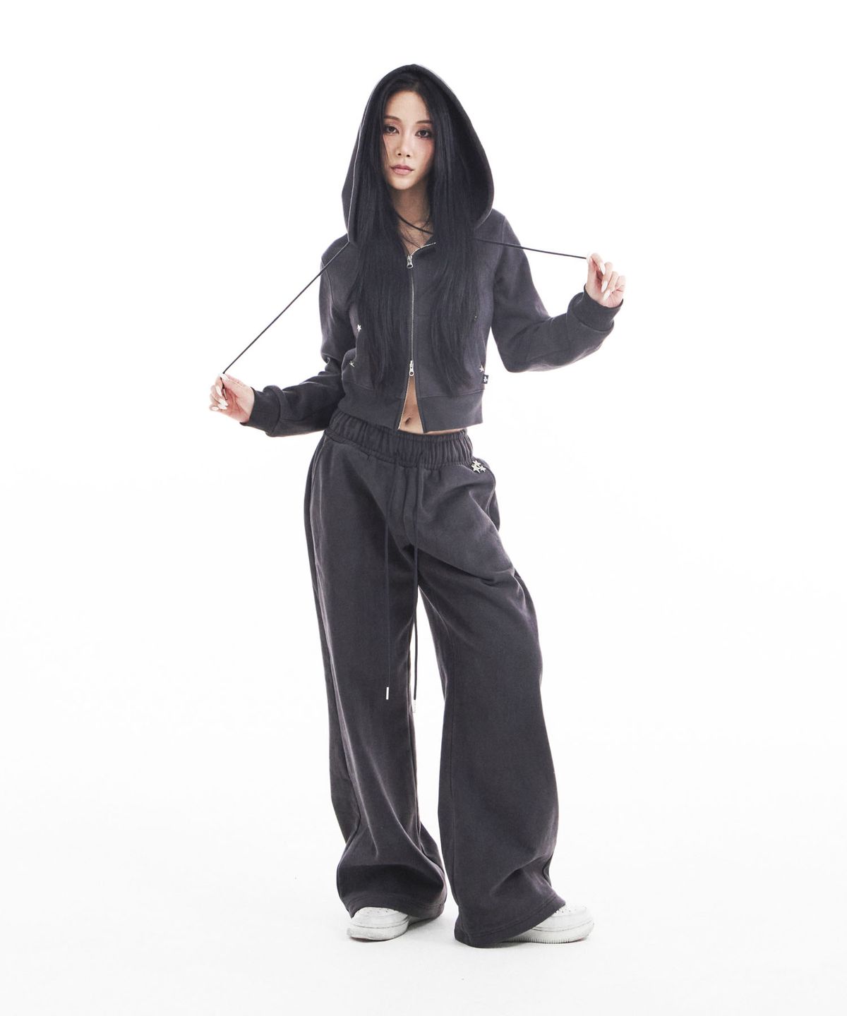시데라(SIDERA) Star Stud Pants [double-fleece 양기모/Deep Gray]