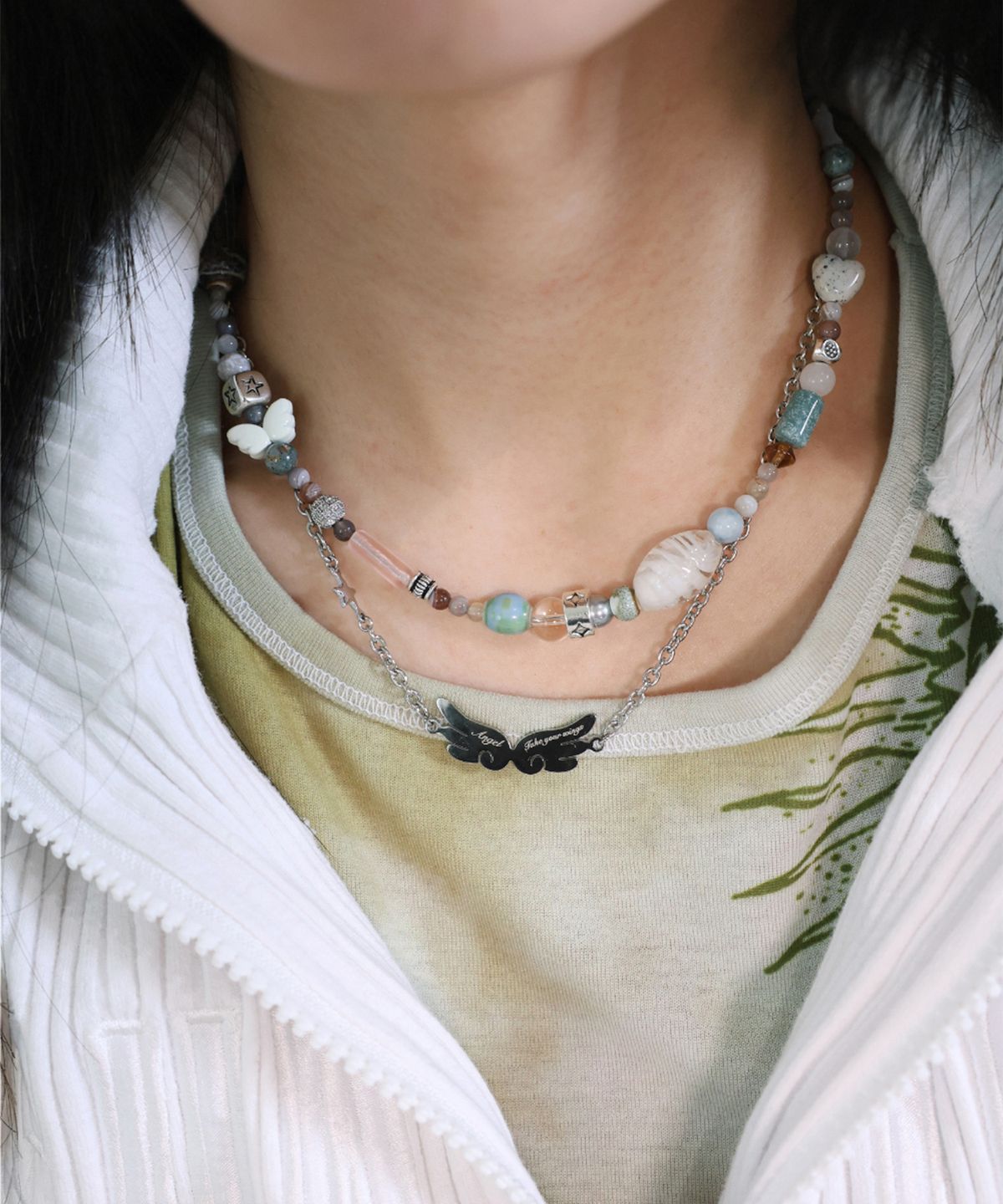 코지웨이브클럽(COZYWAVECLUB) ANGEL HEAVEN NECKLACE_BASIC