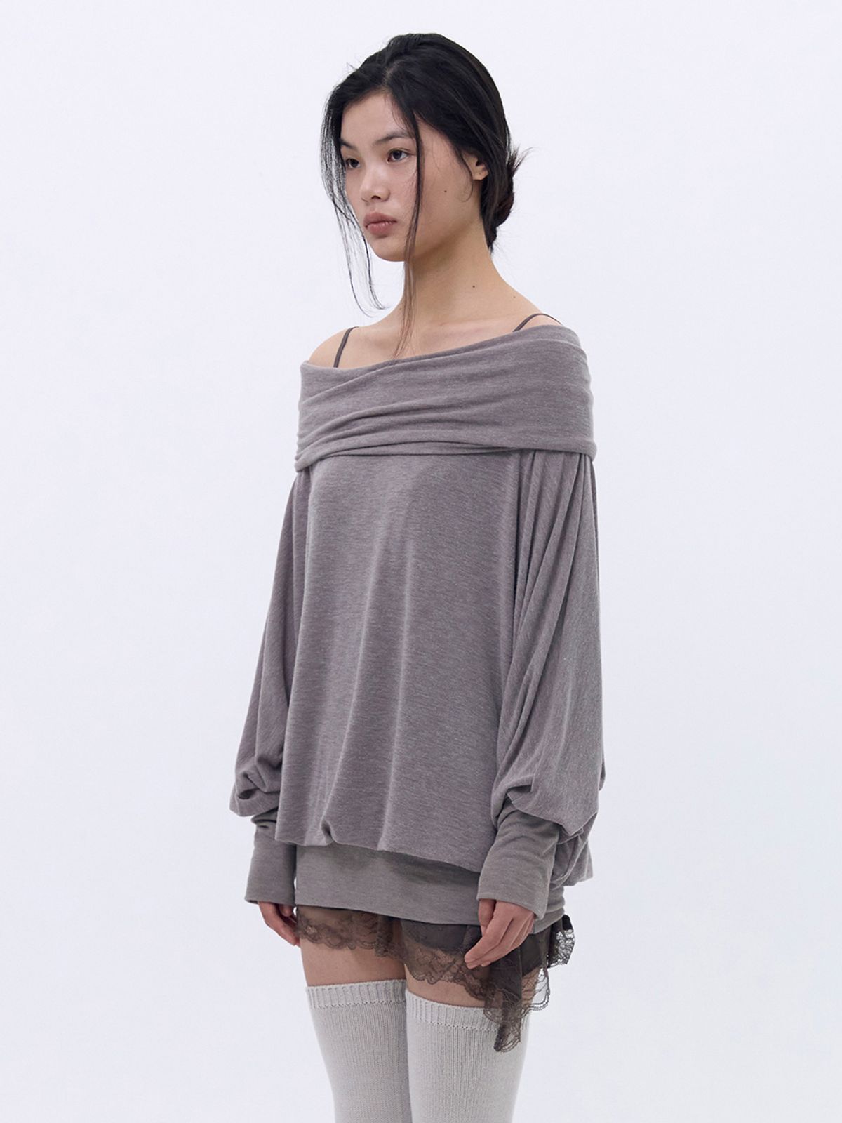 세릭(CERRIC) Loose Wing Top _ Brown