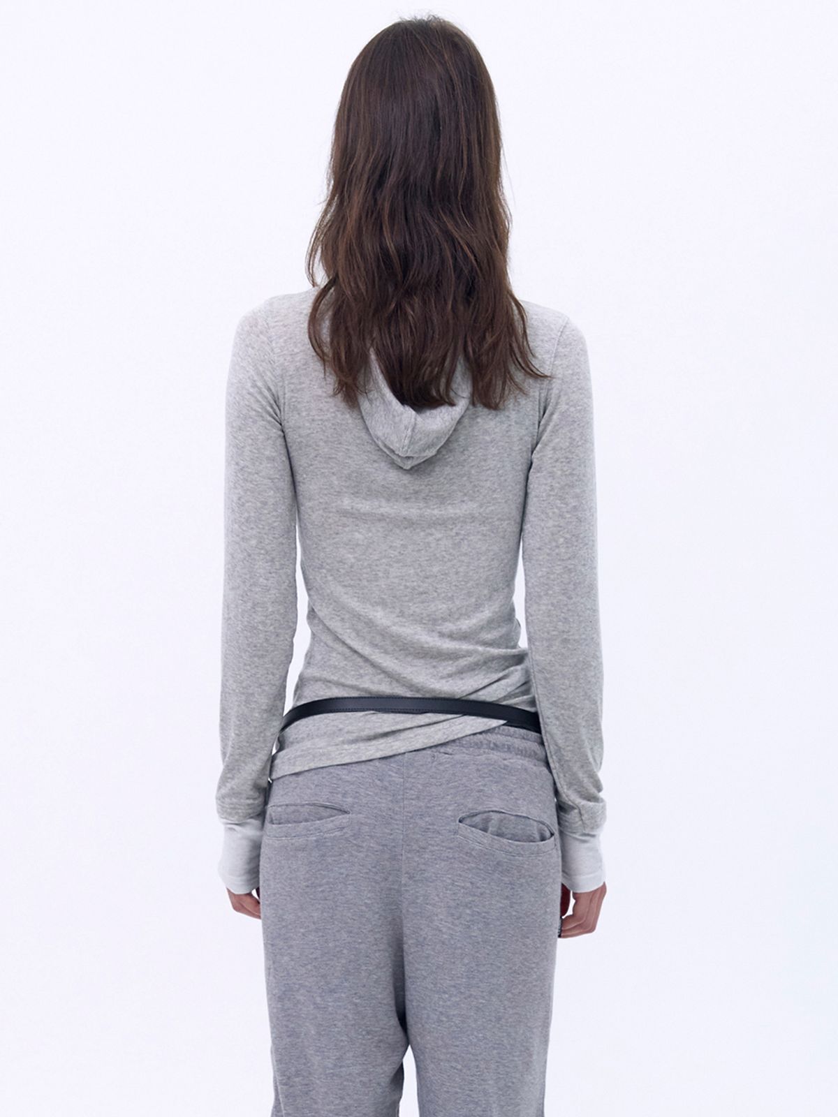 세릭(CERRIC) Double sleeve hoodie top _ Gray