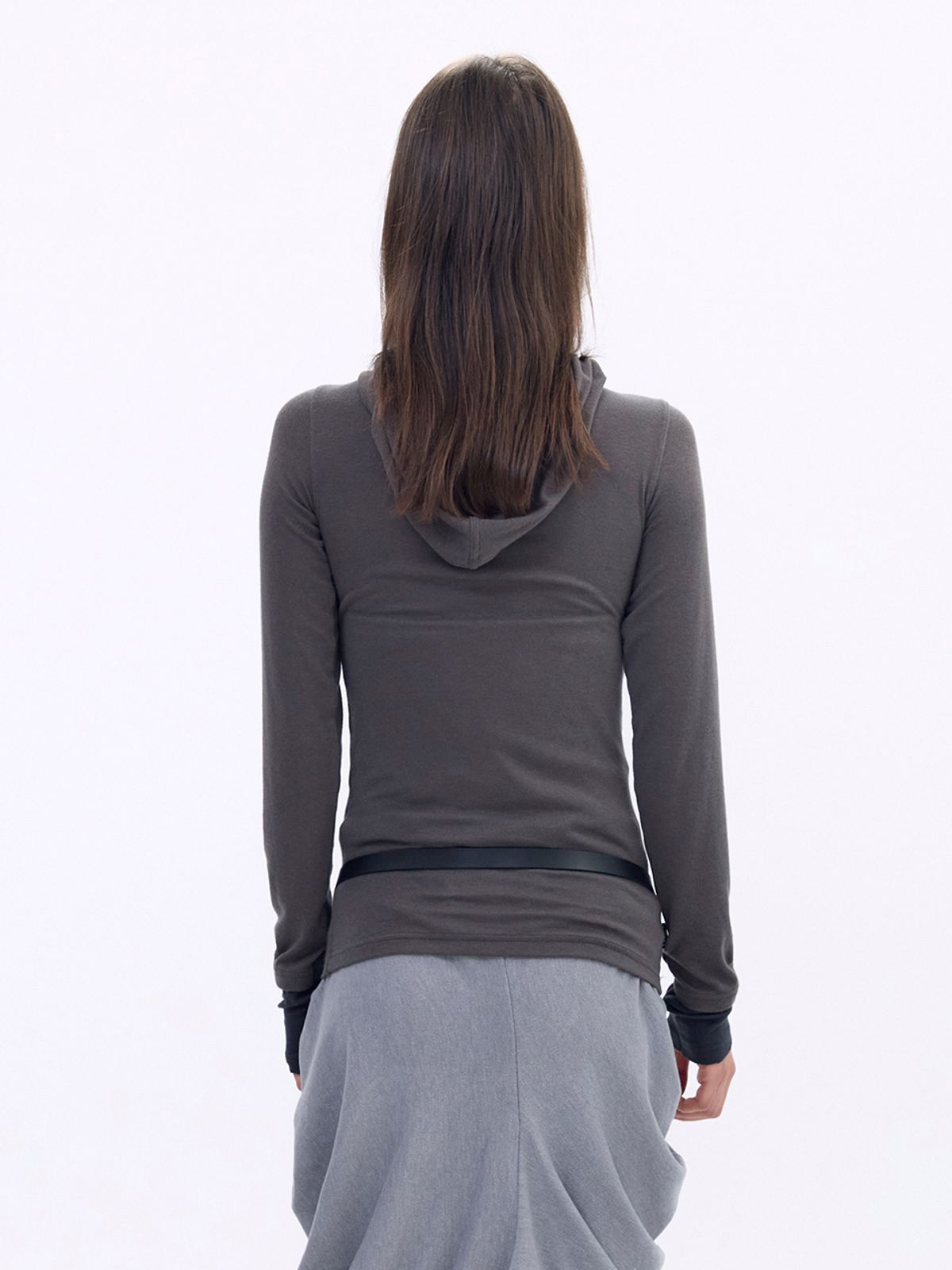세릭(CERRIC) Double sleeve hoodie top _ Brown