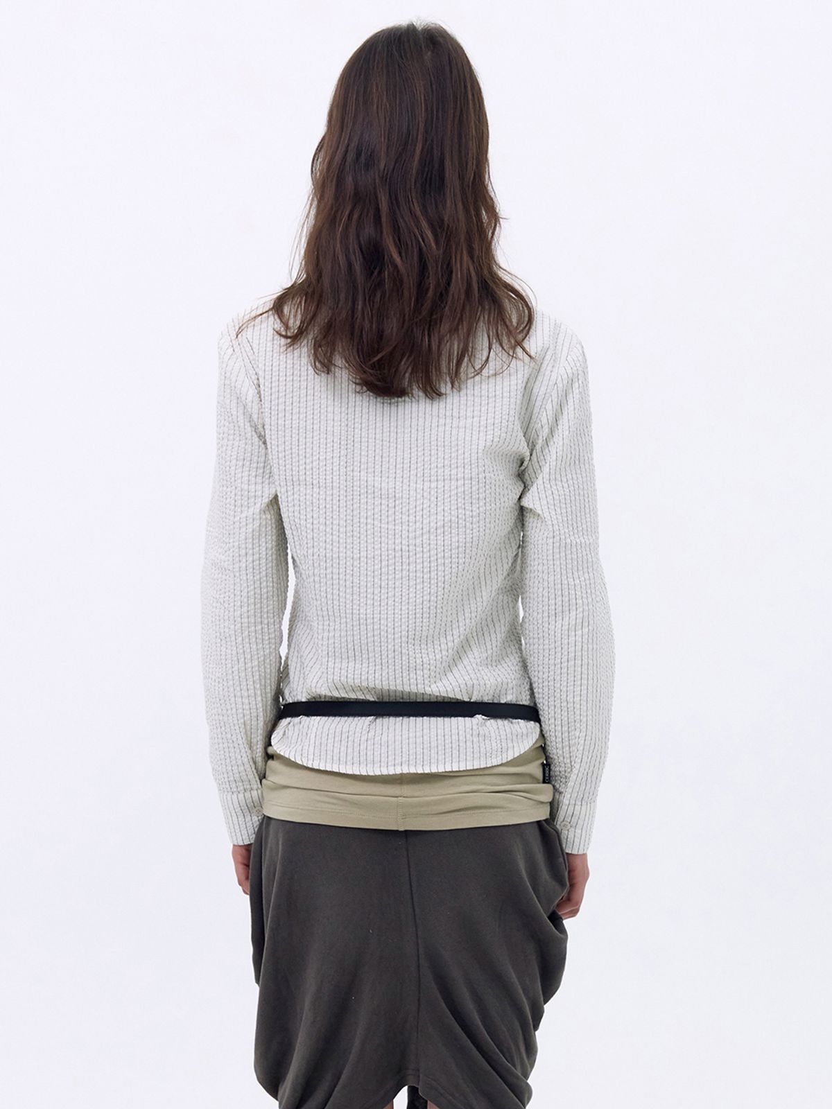 세릭(CERRIC) Striped Button Shirt _ White