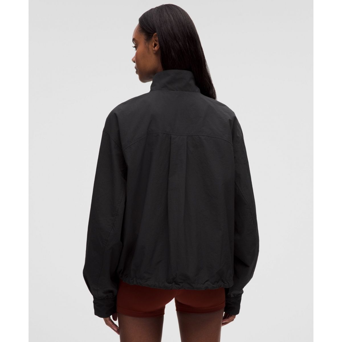 룰루레몬(LULULEMON) 오버사이즈드 신치 헴 리버서블 재킷  BLK BLK