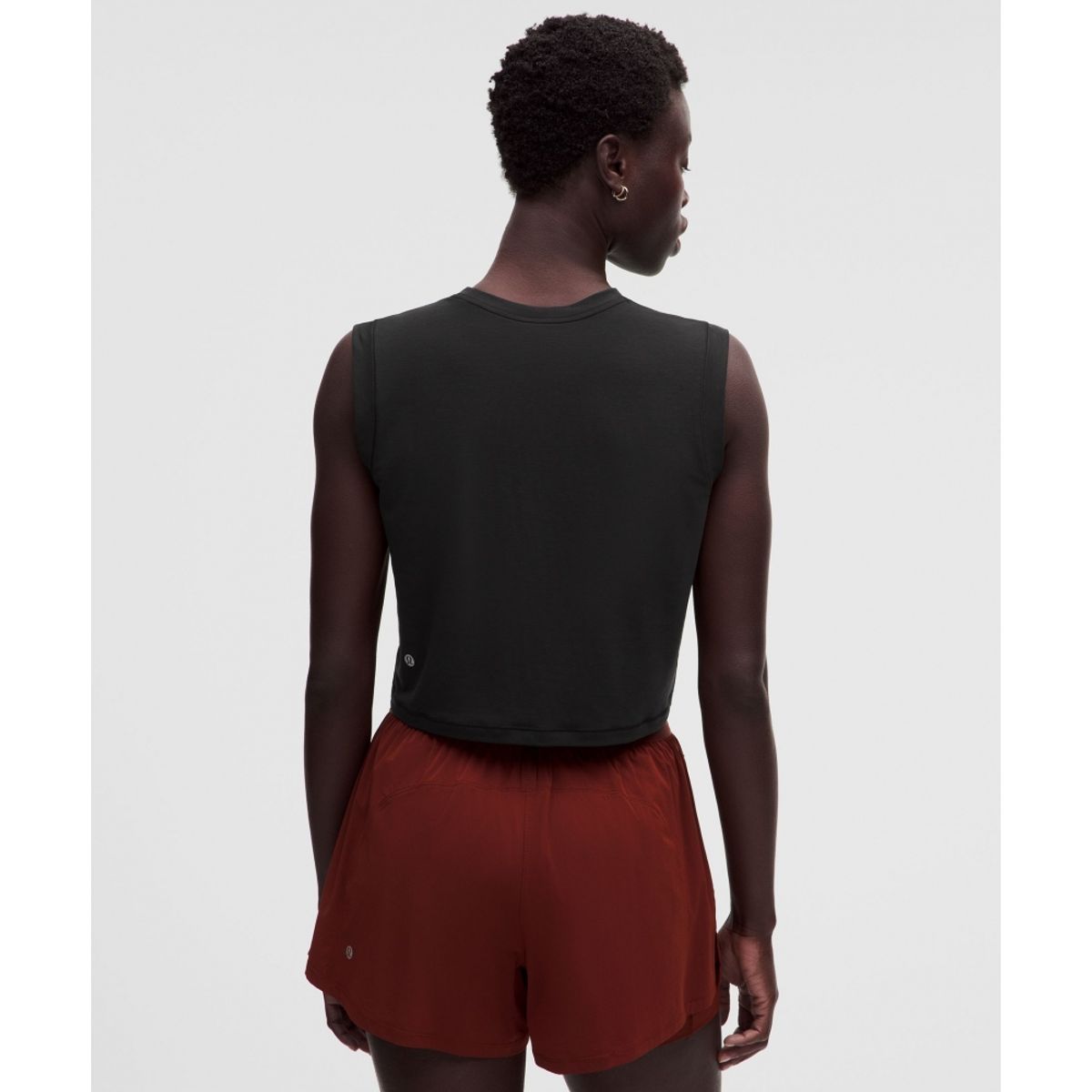 룰루레몬(LULULEMON) 저지 트레이닝 머슬 탱크탑 *워드마크  BLK
