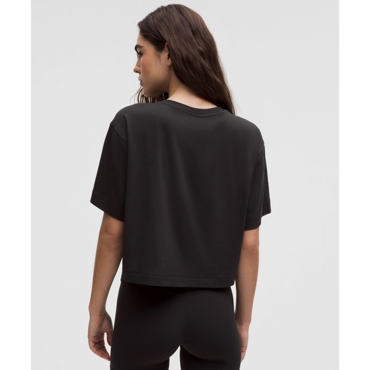 룰루레몬(LULULEMON) 올 유어스 코튼 크롭 티셔츠  BLK