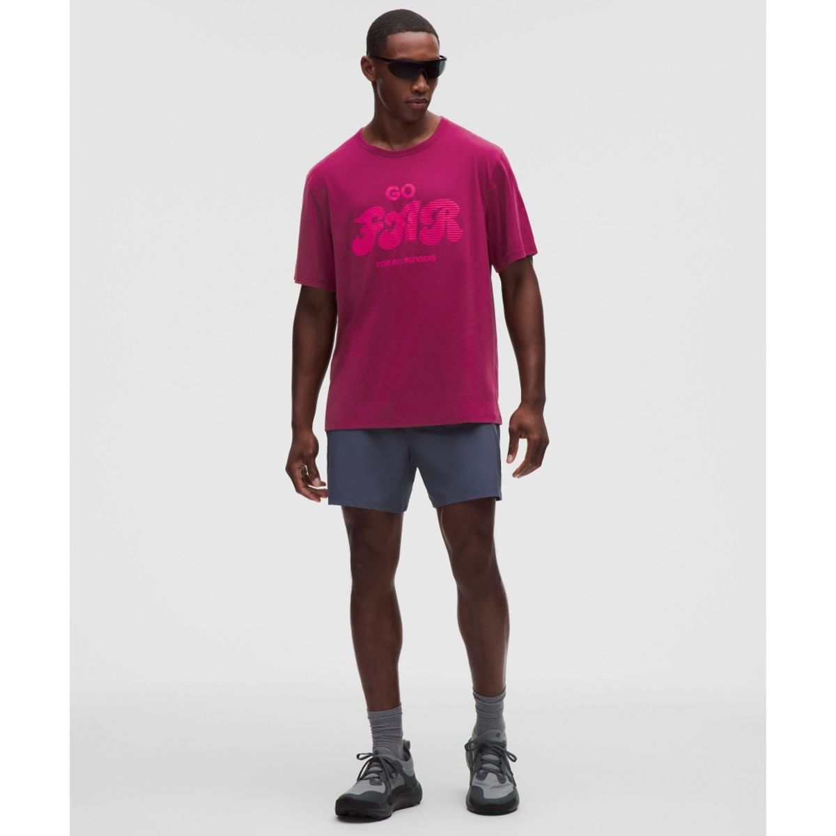 룰루레몬(LULULEMON) 마일 메이커 메쉬 숏슬리브 셔츠 *런 그래픽  RARV