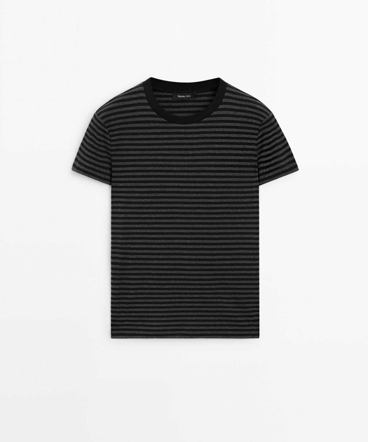 마시모두띠(MASSIMO DUTTI) 립 스트라이프 반팔 티셔츠