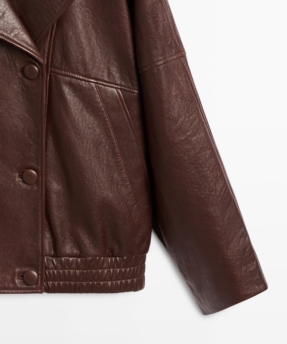 마시모두띠(MASSIMO DUTTI) 나파 가죽 봄버 자켓