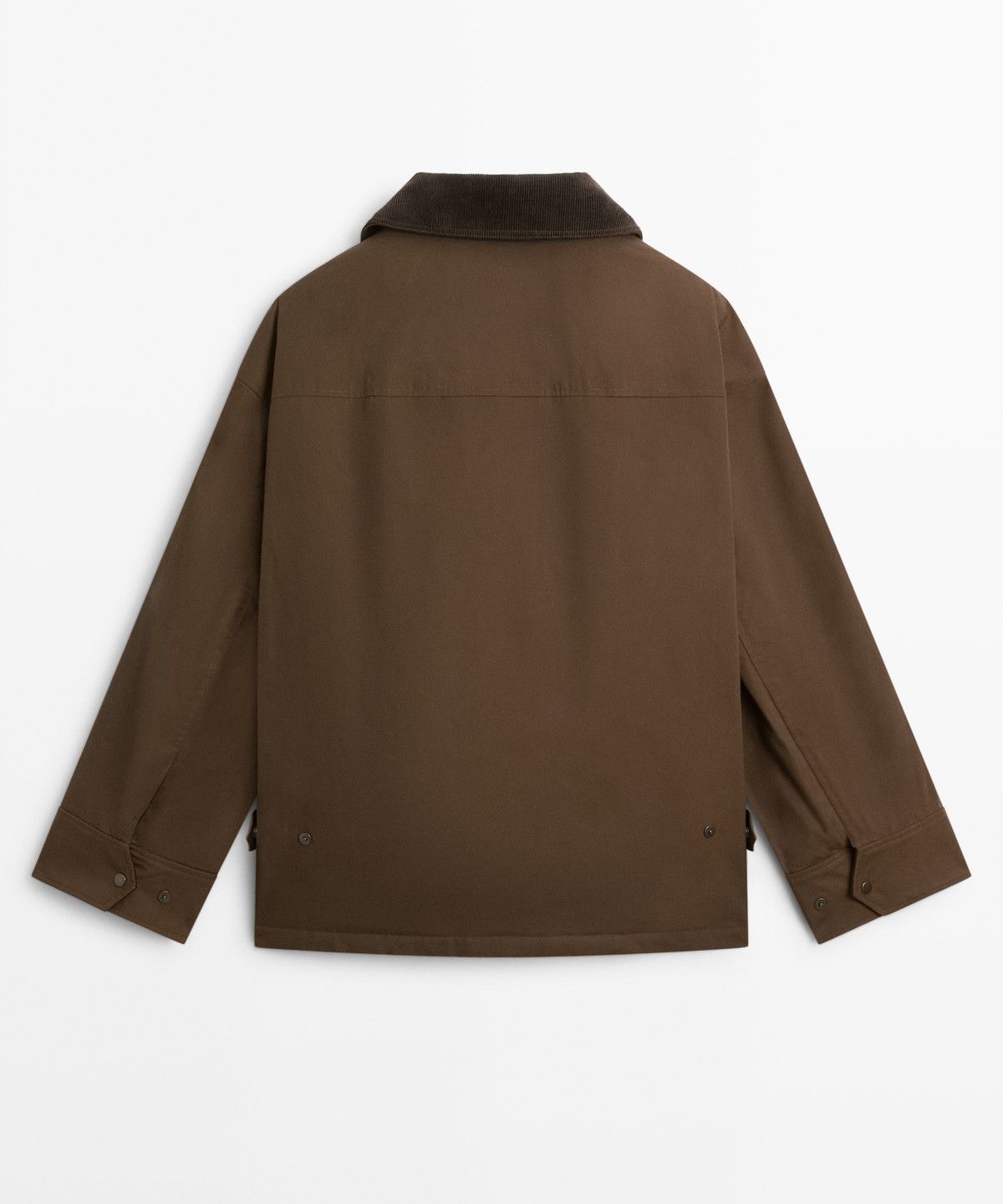 마시모두띠(MASSIMO DUTTI) 왁스 코팅 터틀넥 코듀로이 자켓