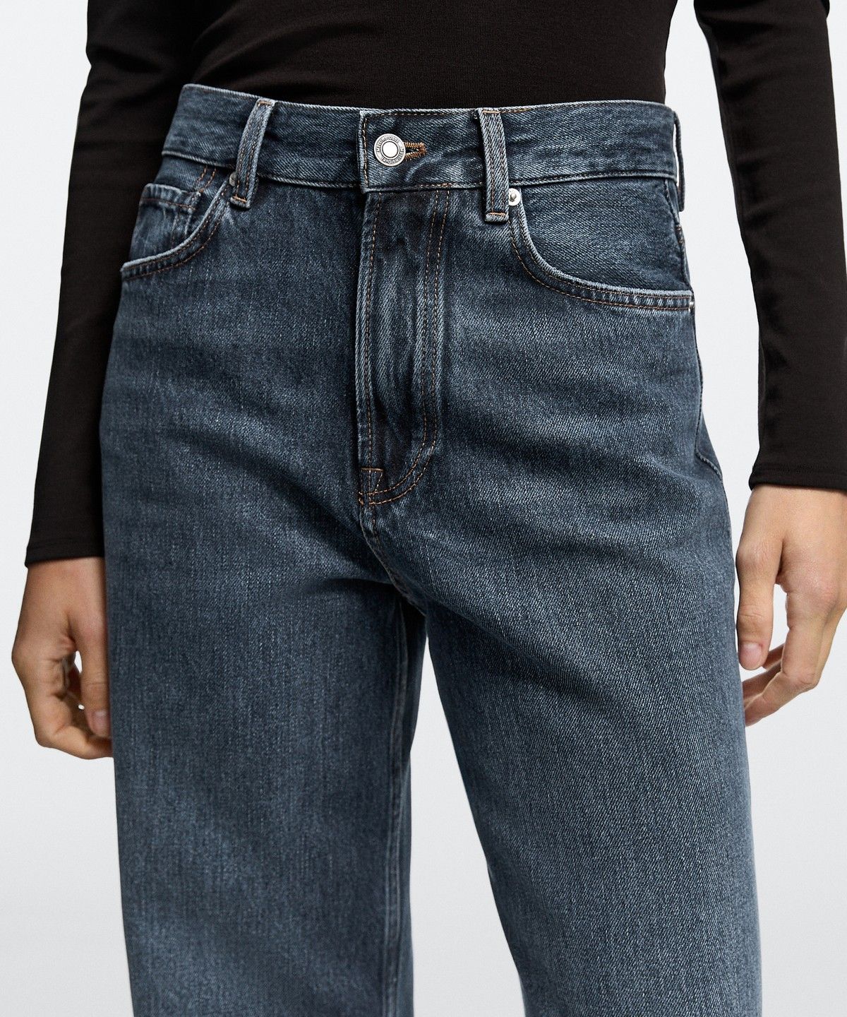 마시모두띠(MASSIMO DUTTI) 하이라이즈 와이드 레그 진