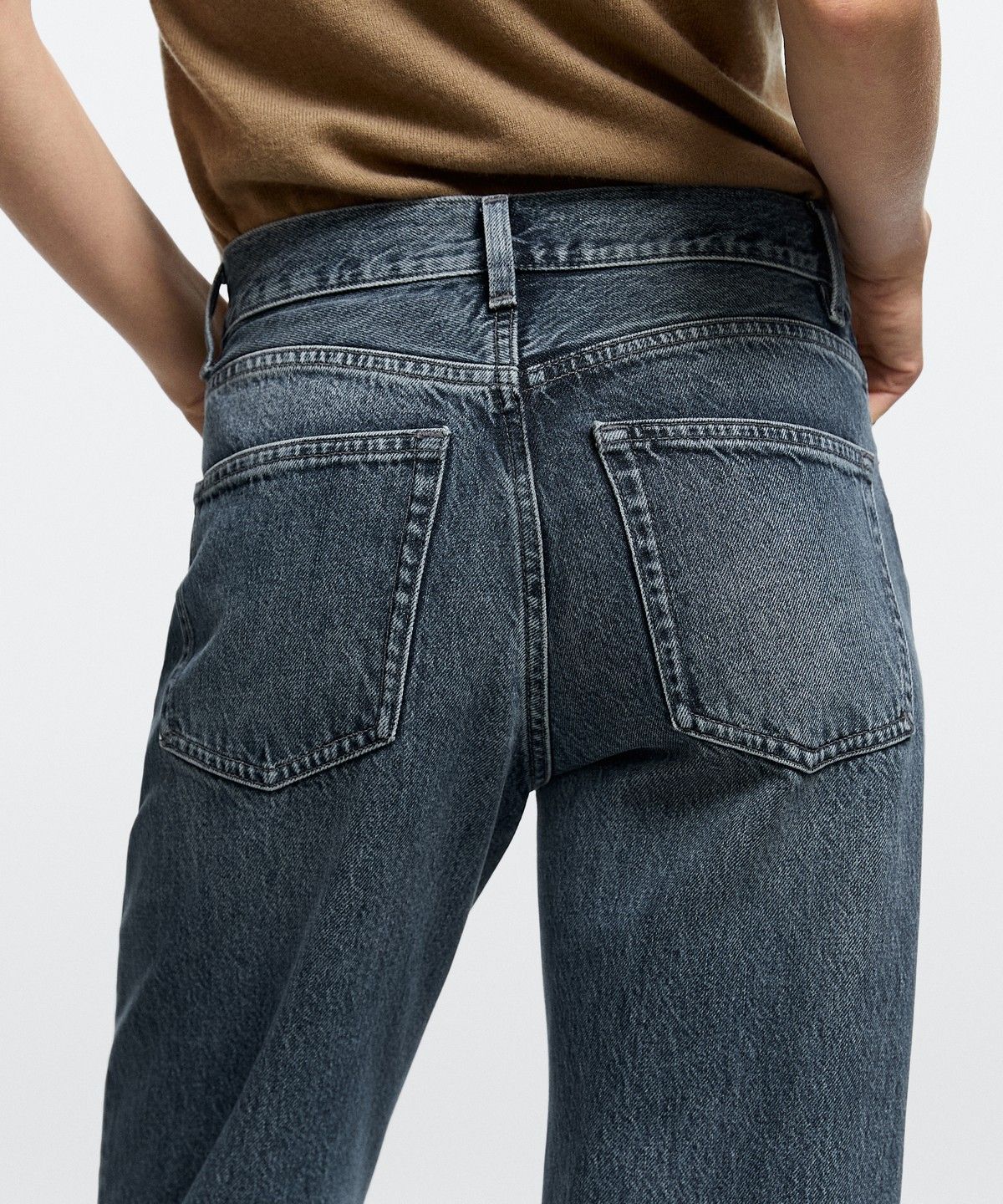 마시모두띠(MASSIMO DUTTI) 하이라이즈 스트레이트 핏 진
