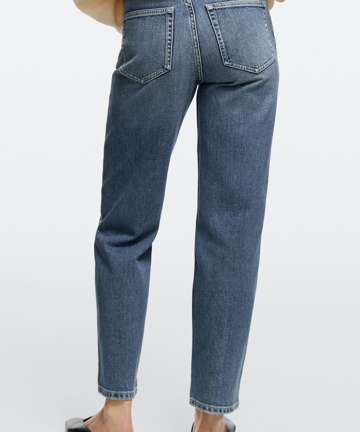 마시모두띠(MASSIMO DUTTI) 하이라이즈 크롭 스트레이트 핏 진