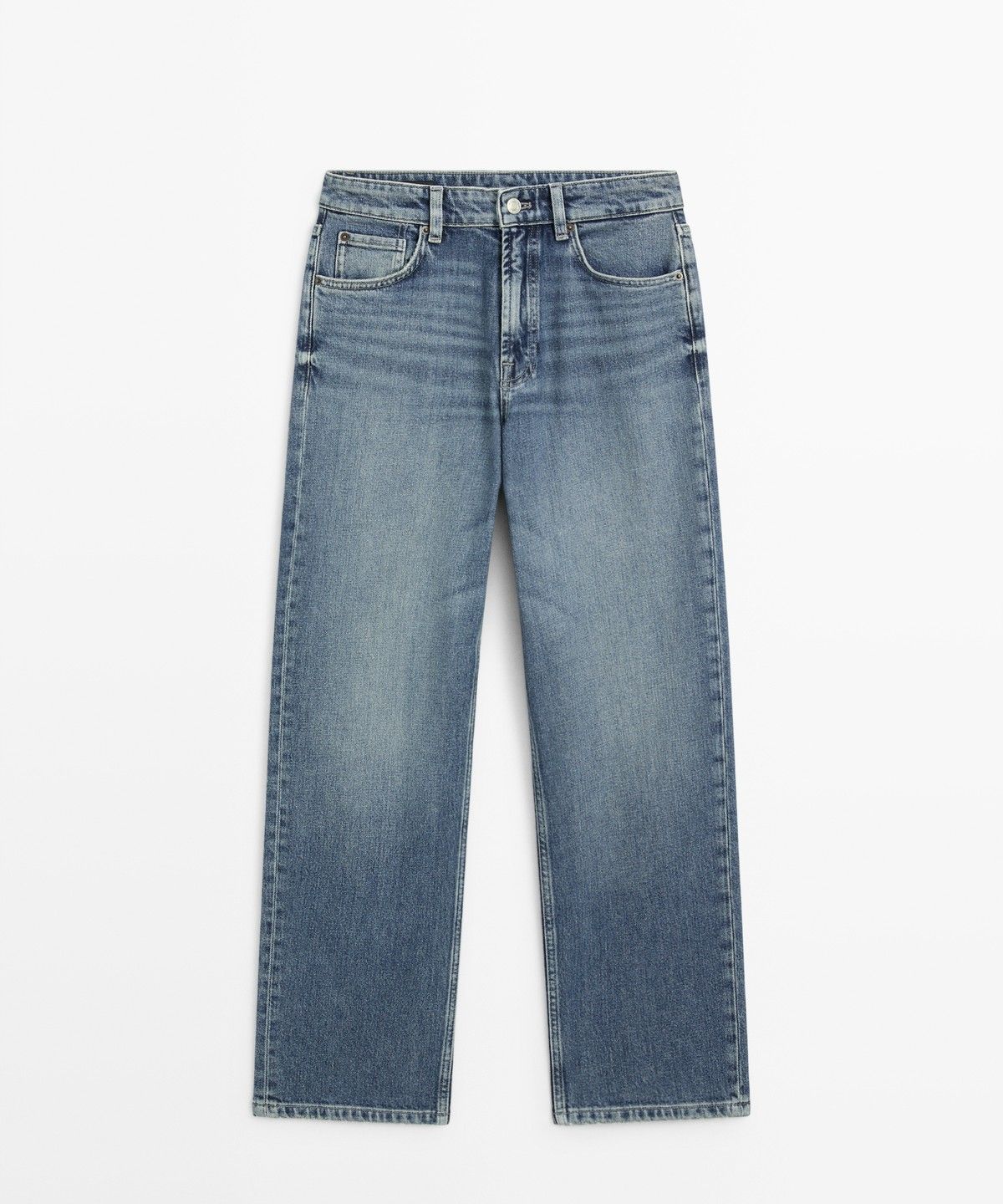 마시모두띠(MASSIMO DUTTI) 하이라이즈 크롭 스트레이트 핏 진