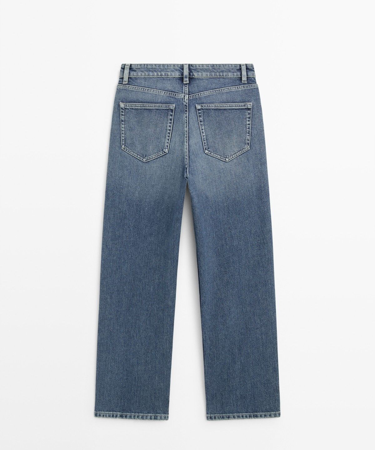 마시모두띠(MASSIMO DUTTI) 하이라이즈 크롭 스트레이트 핏 진
