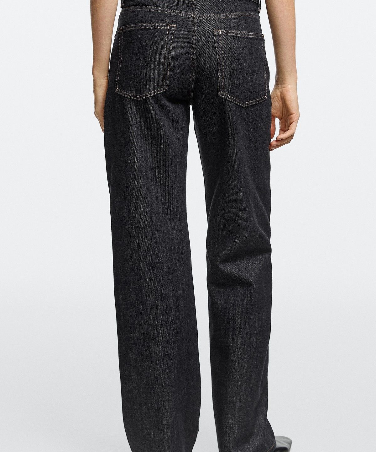 마시모두띠(MASSIMO DUTTI) 미드라이즈 와이드 레그 진