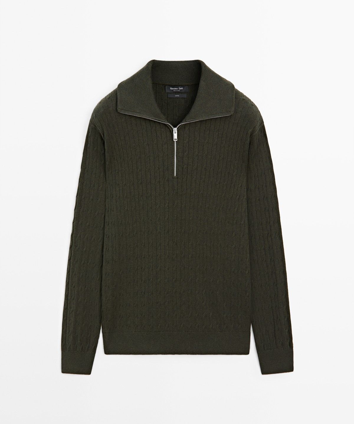 마시모두띠(MASSIMO DUTTI) 지퍼 디테일 터틀넥 니트 스웨터