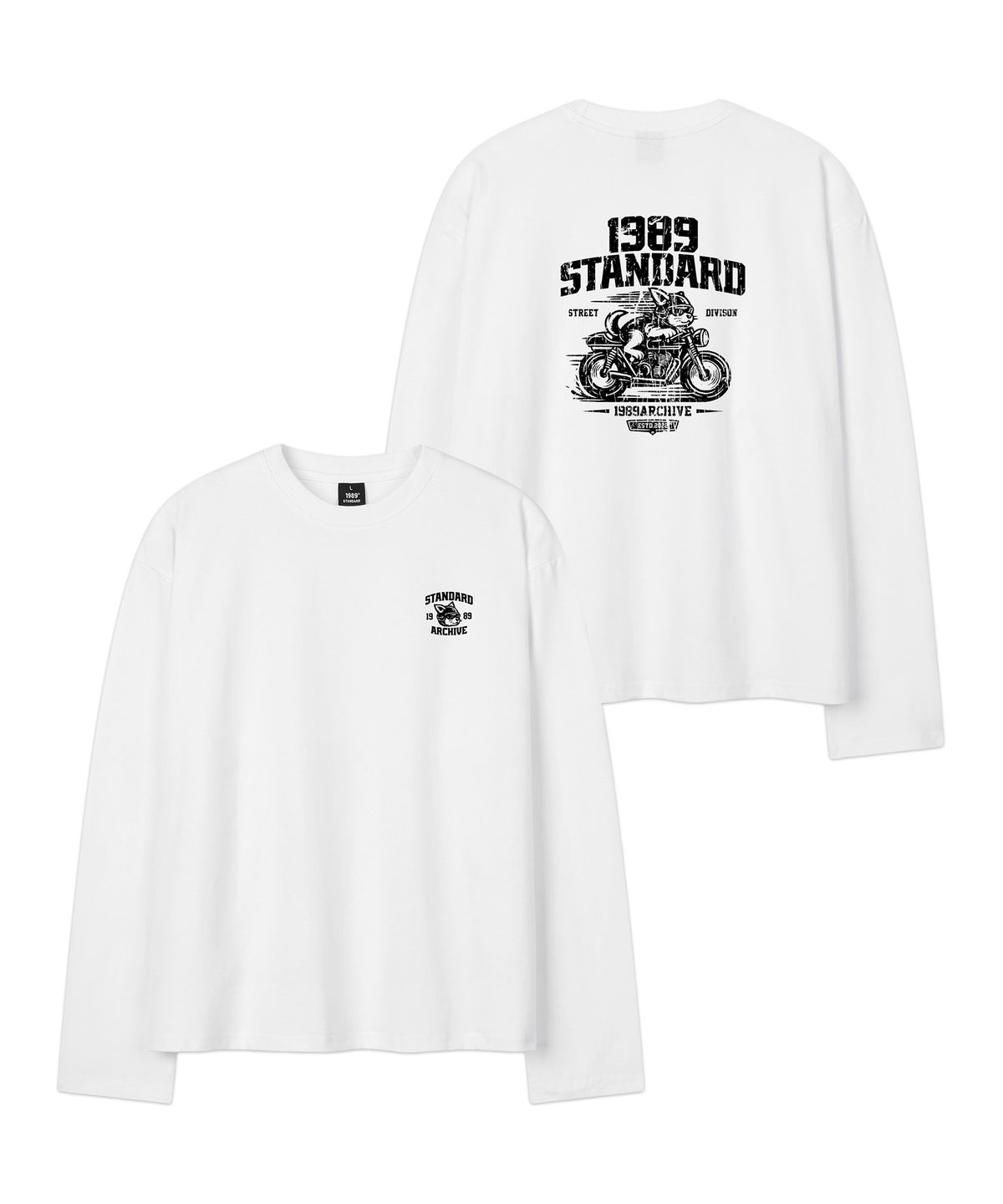 1989스탠다드(1989STANDARD) RIDING DOG 1989 크롭 롱 슬리브(SKLSTD-0261)