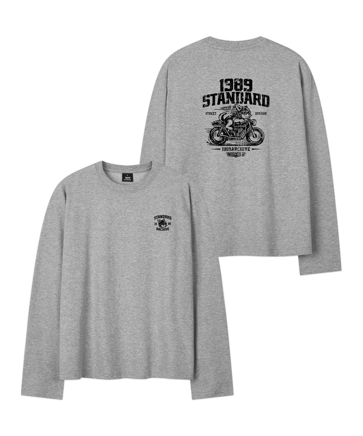 1989스탠다드(1989STANDARD) RIDING DOG 1989 크롭 롱 슬리브(SKLSTD-0261)