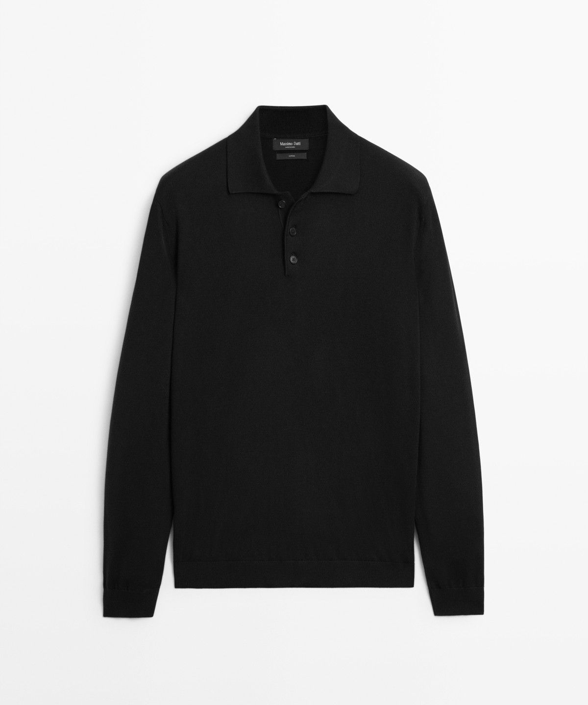 마시모두띠(MASSIMO DUTTI) 100% 코튼 니트 폴로 스웨터