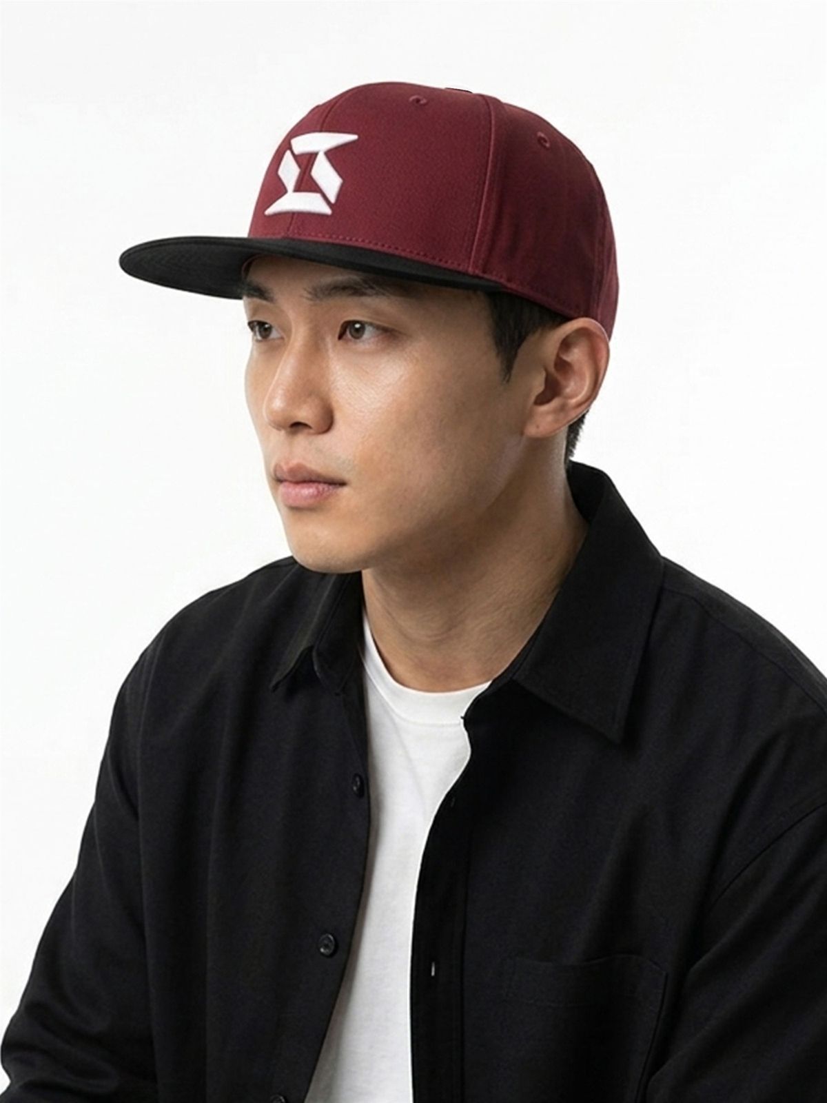 클리킥(KLIKIIC) 스냅백 힙팜 라인 블랙&레드 HHSC-BRW