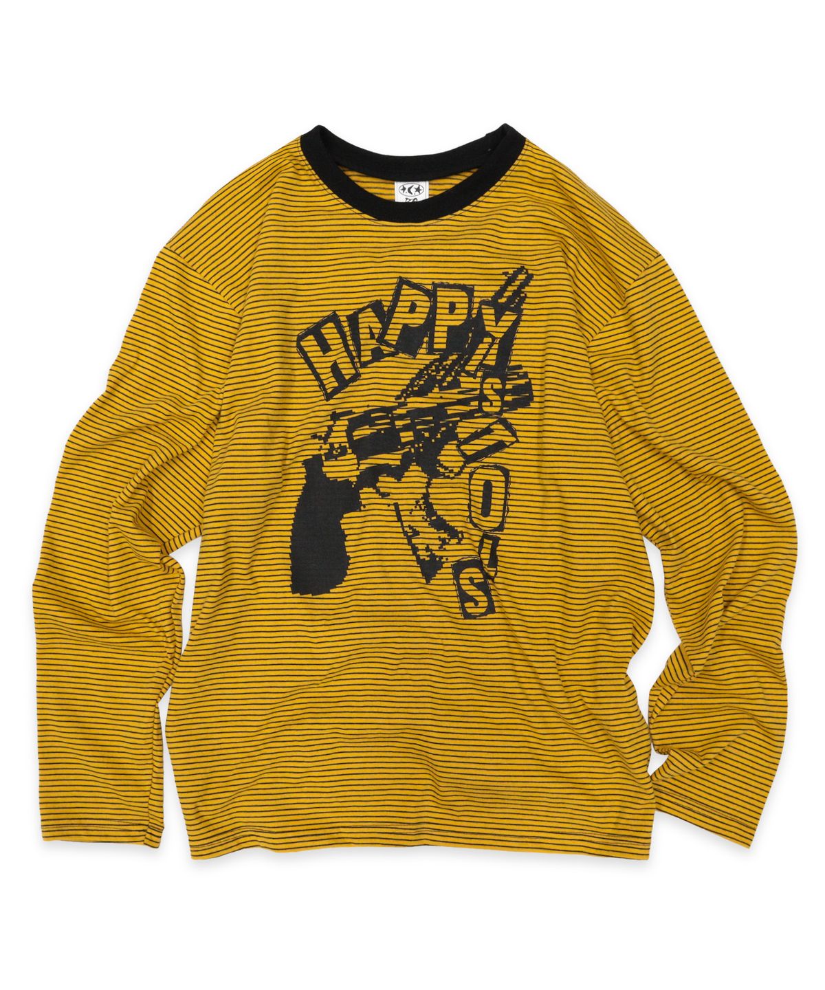 디파이클럽로버스(DEFYCLUBROBBERS) Happy Pistols 스트라이프 롱슬리브 머스타드